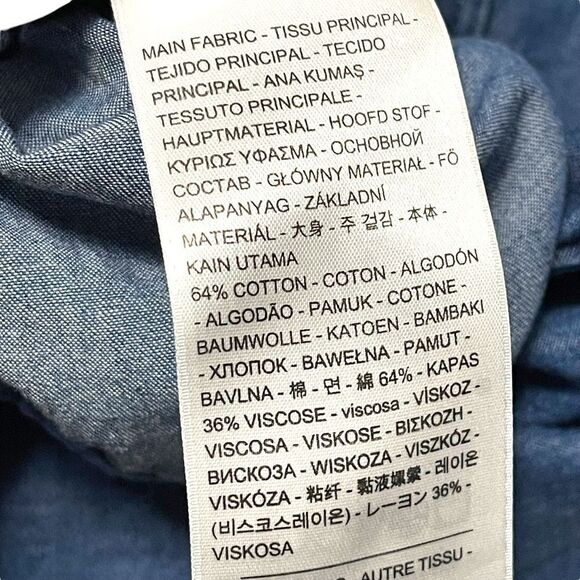 LEVI’S Women’s Boyfriend Chambray Button Back Button Up Shirt L - Picture 9 of 10